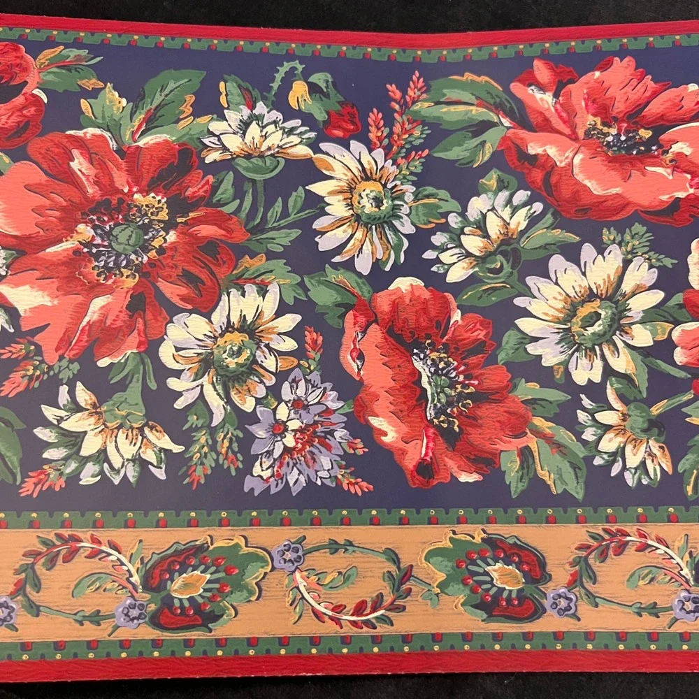 Vintage Eisenhart Victorian Floral Wallpaper Border| 1 Full Roll | 9